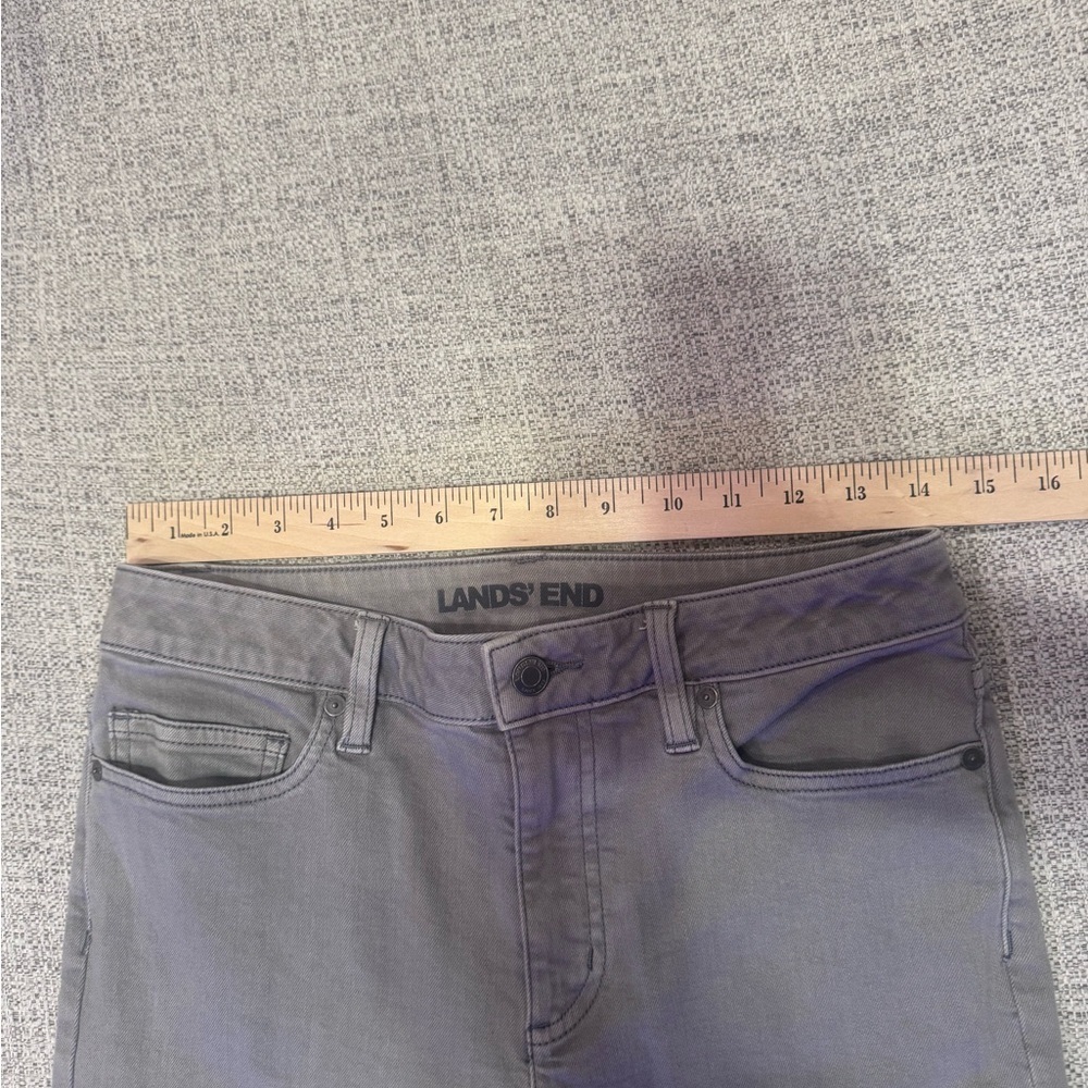 Lands’ End Grey Mid Rise Straight Leg Women’s Jeans Sz 6 - Picture 9 of 12